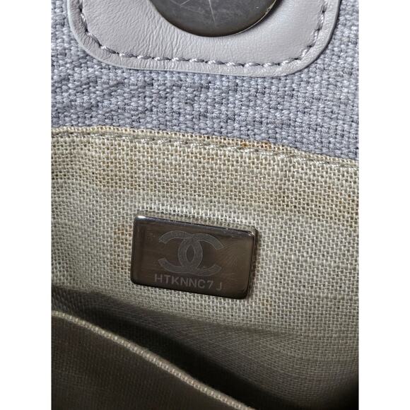 Chanel Small NM Deauville Canvas Tote Gris / Gray - Picture 12 of 14